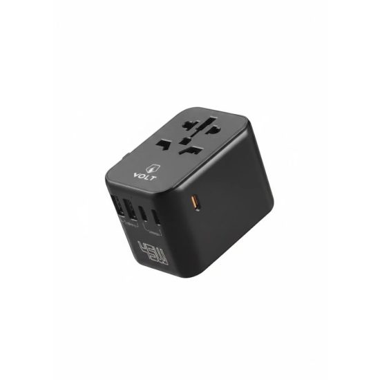 محول السفر العالمي VOLT بقوة 45 واط - شحن سريع ومنافذ متعددة لجميع الدول محول السفر العالمي VOLT بقوة 45 واط - شحن سريع ومنافذ متعددة لجميع الدول