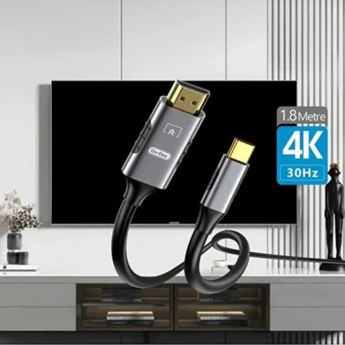 Go-Des كابل GD-HM813 من تايب سي إلى HDTV يدعم دقة 4K بمعدل 30 هرتز بطول 1.8 متر Go-Des كابل GD-HM813 من تايب سي إلى HDTV يدعم دقة 4K بمعدل 30 هرتز بطول 1.8 متر