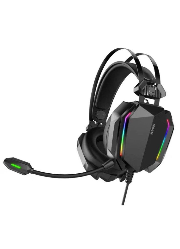 سماعة ألعاب CHAPPELINE A32 بتقنية البلوتوث، بطارية تدوم 50 ساعة مع شحن سريع، وإضاءة LED رائعة لسويتش، كمبيوتر محمول، موبايل، ماك، تردد 20 هرتز - الأسود