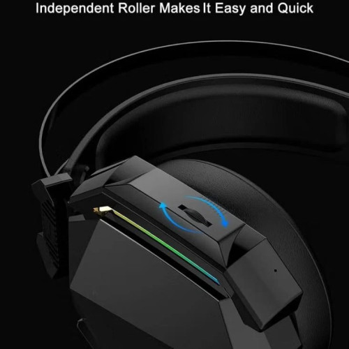 سماعة ألعاب CHAPPELINE A32 بتقنية البلوتوث، بطارية تدوم 50 ساعة مع شحن سريع، وإضاءة LED رائعة لسويتش، كمبيوتر محمول، موبايل، ماك، تردد 20 هرتز - الأسود