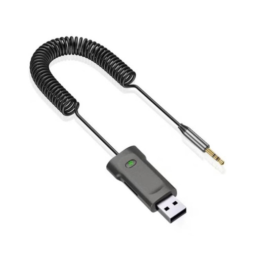 محول شابيلين UX02 اللاسلكي USB للسيارة مستقبل بلوتوث 3.5 مم - أسود
