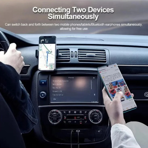 محول شابيلين UX02 اللاسلكي USB للسيارة مستقبل بلوتوث 3.5 مم - أسود