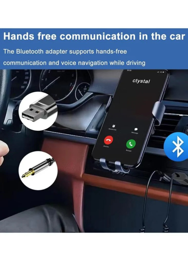 محول شابيلين UX02 اللاسلكي USB للسيارة مستقبل بلوتوث 3.5 مم - أسود محول شابيلين UX02 اللاسلكي USB للسيارة مستقبل بلوتوث 3.5 مم - أسود