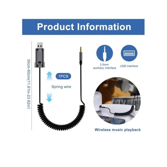 محول شابيلين UX02 اللاسلكي USB للسيارة مستقبل بلوتوث 3.5 مم - أسود محول شابيلين UX02 اللاسلكي USB للسيارة مستقبل بلوتوث 3.5 مم - أسود