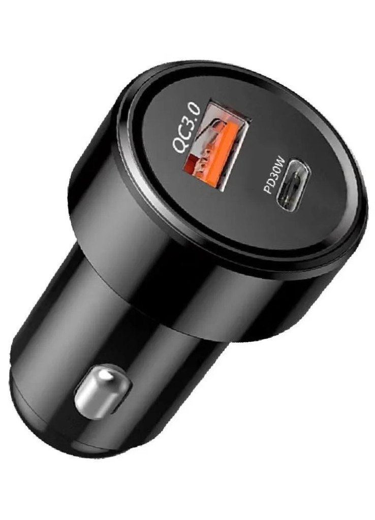 شاحن سيارة DENX بقوة 48 واط - منفذين (USB-A + Type-C) يدعم الشحن السريع QC3.0 و PD30W شاحن سيارة DENX بقوة 48 واط - منفذين (USB-A + Type-C) يدعم الشحن السريع QC3.0 و PD30W