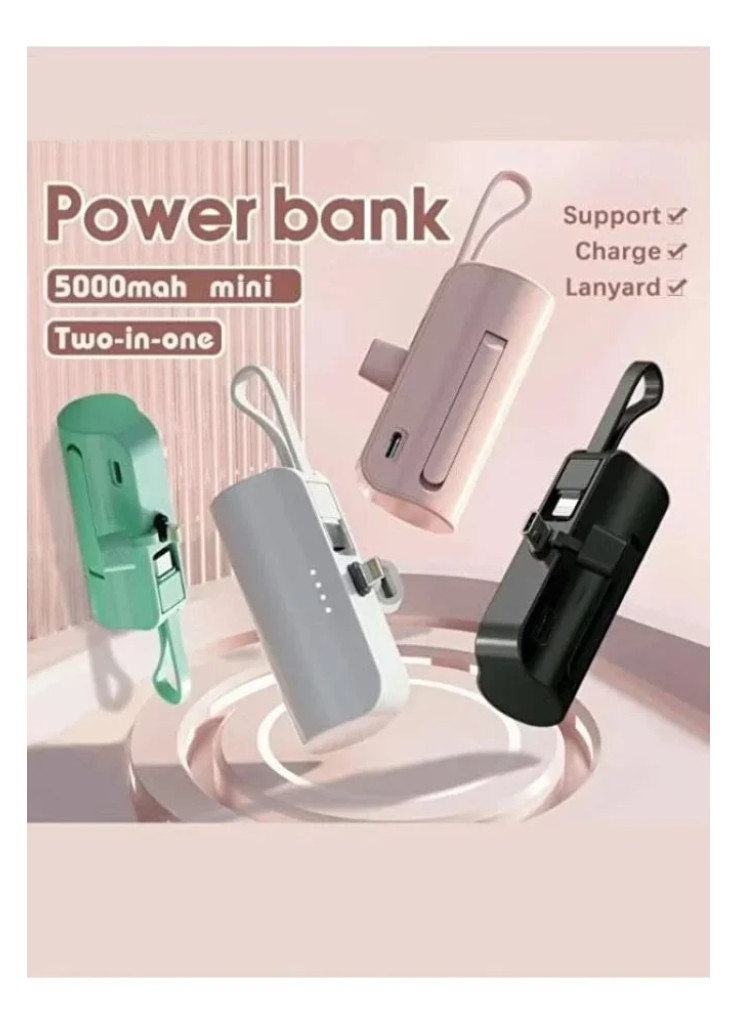 Denx شاحن باور بانك صغير مع منافذ متعددة يدعم الشحن السريع لون اسود | 5000 مللي أمبير | DX412 Denx شاحن باور بانك صغير مع منافذ متعددة يدعم الشحن السريع لون اسود | 5000 مللي أمبير | DX412