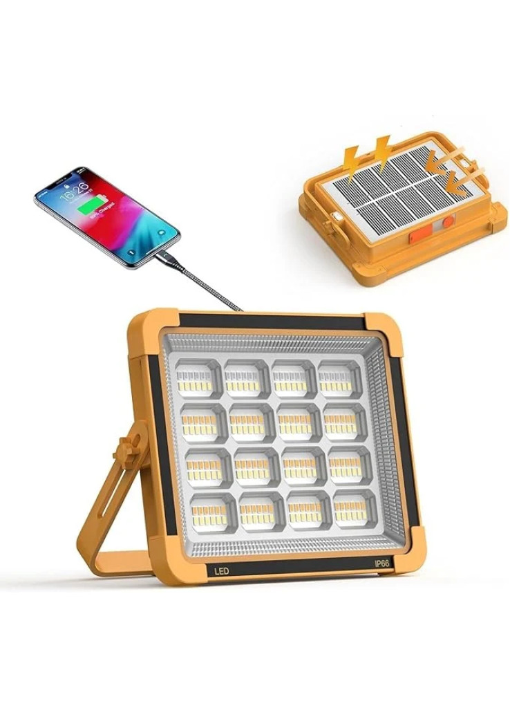 مصباح LED محمول يعمل بالطاقة الشمسية بقدرة 400 واط، مصباح تخييم بـ 5 اوضاع مع منفذ شحن USB، مصباح طوارئ للعمل في الاماكن المغلقة والمفتوحة، مصباح كشاف محمول بتصنيف IP66 لتصليح السيارات والمراب مصباح LED محمول يعمل بالطاقة الشمسية بقدرة 400 واط، مصباح تخييم بـ 5 اوضاع مع منفذ شحن USB، مصباح طوارئ للعمل في الاماكن المغلقة والمفتوحة، مصباح كشاف محمول بتصنيف IP66 لتصليح السيارات والمراب
