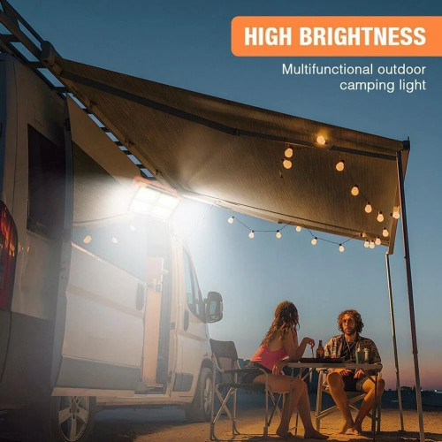 مصباح LED محمول يعمل بالطاقة الشمسية بقدرة 400 واط، مصباح تخييم بـ 5 اوضاع مع منفذ شحن USB، مصباح طوارئ للعمل في الاماكن المغلقة والمفتوحة، مصباح كشاف محمول بتصنيف IP66 لتصليح السيارات والمراب مصباح LED محمول يعمل بالطاقة الشمسية بقدرة 400 واط، مصباح تخييم بـ 5 اوضاع مع منفذ شحن USB، مصباح طوارئ للعمل في الاماكن المغلقة والمفتوحة، مصباح كشاف محمول بتصنيف IP66 لتصليح السيارات والمراب