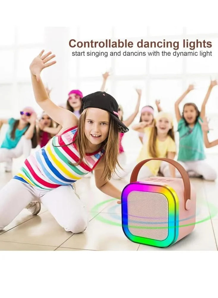 مكبر صوت بلوتوث محمول مع ميكروفون لاسلكي، يُعرف K12 Mini Karaoke Speaker. مكبر صوت بلوتوث محمول مع ميكروفون لاسلكي، يُعرف K12 Mini Karaoke Speaker.