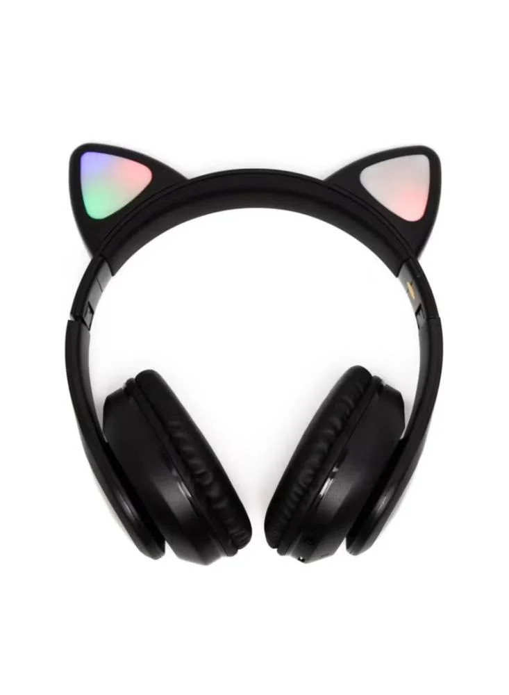 سماعة رأس STN-28 لاسلكية قابلة للطيّ بتصميم مضيء على شكل قطة سماعة رأس STN-28 لاسلكية قابلة للطيّ بتصميم مضيء على شكل قطة