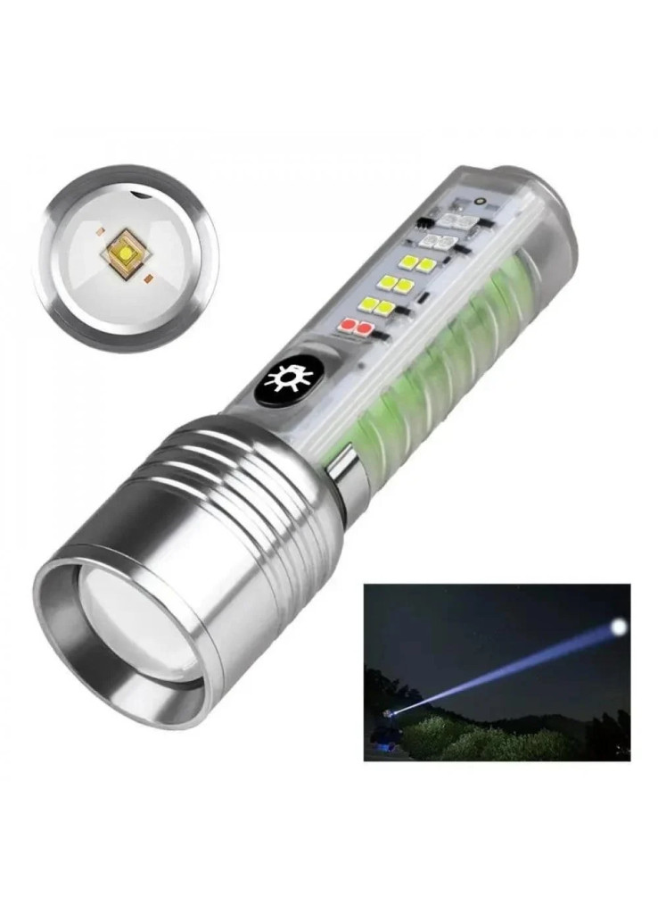 كشاف ليد 520A متعدد الوظائف مزود باضاءة جانبية متعددة الالوان مضاد للماء بمعيار IPX5