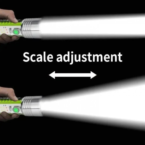 كشاف ليد 520A متعدد الوظائف مزود باضاءة جانبية متعددة الالوان مضاد للماء بمعيار IPX5