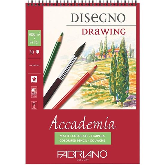 فبريانو دفتر رسم – مثالي للملاحظات المدرسية وكتابة اليوميات والرسم وأعمال المكتب