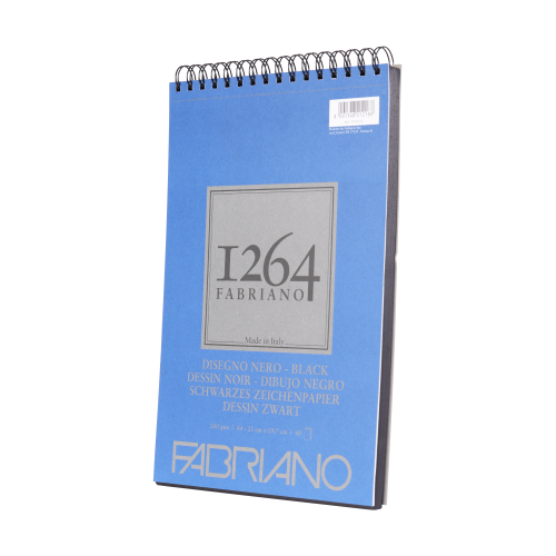 فبريانو دفتر رسم - أسود – مثالي للملاحظات المدرسية وكتابة اليوميات والرسم وأعمال المكتب