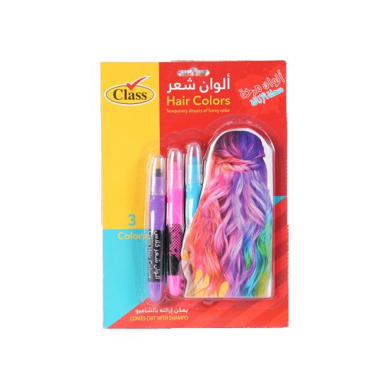 ألوان شعر - 3 قطعة – مثالي للتلوين والرسم والأعمال اليدوية في المدرسة أو المنزل - طقم من 24 قطعة ألوان شعر - 3 قطعة – مثالي للتلوين والرسم والأعمال اليدوية في المدرسة أو المنزل - طقم من 24 قطعة