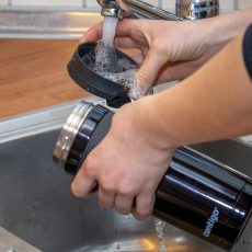 زمزمية مياه كونتيجو - 590 مل، ستانلس ستيل، أسود – مثالي للمدرسة والنادي الرياضي والاستخدام اليومي للترطيب أثناء التنقل
