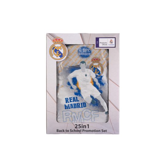 ريال مدريد شنطة ظهر مدرسية - 18 بوصة – مثالي للذهاب إلى المدرسة والتنقل اليومي وحمل الأغراض