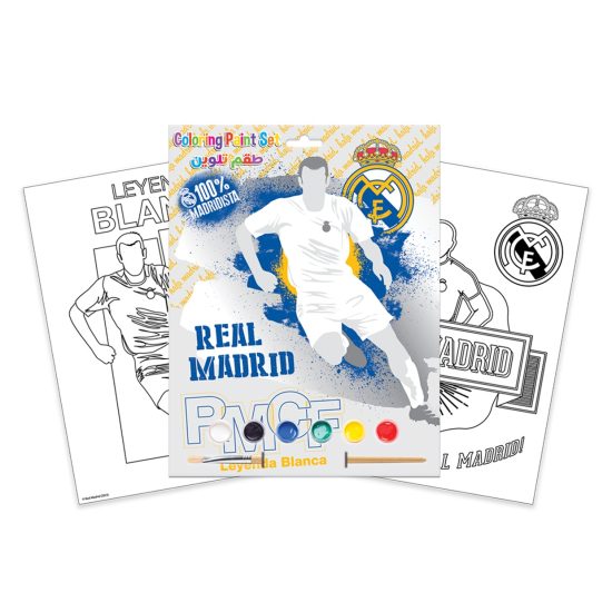 ريال مدريد طقم تلوين – مثالي للتلوين والرسم والأعمال اليدوية في المدرسة أو المنزل - طقم من 36 قطعة