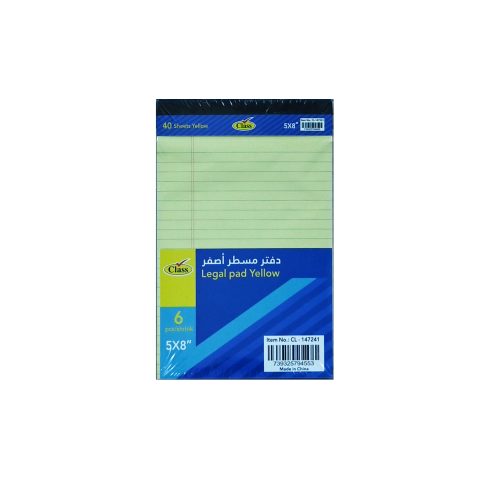 كلاس دفتر - 8×5 سم، أصفر – مثالي للملاحظات المدرسية وكتابة اليوميات والرسم وأعمال المكتب - طقم من 24 قطعة