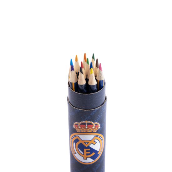 ريال مدريد طقم أقلام تلوين خشبية – مثالي للملاحظات المدرسية وأعمال المكتب والكتابة اليومية - طقم من 20 قطعة