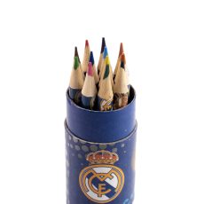 ريال مدريد طقم أقلام تلوين خشبية – مثالي للملاحظات المدرسية وأعمال المكتب والكتابة اليومية - طقم من 20 قطعة