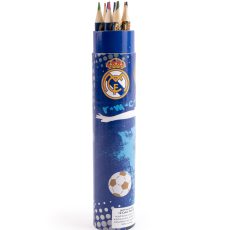 ريال مدريد طقم أقلام تلوين خشبية – مثالي للملاحظات المدرسية وأعمال المكتب والكتابة اليومية - طقم من 20 قطعة