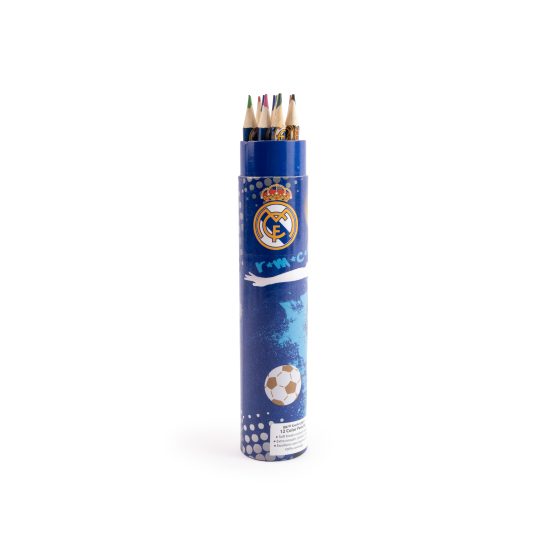 ريال مدريد طقم أقلام تلوين خشبية – مثالي للملاحظات المدرسية وأعمال المكتب والكتابة اليومية - طقم من 20 قطعة