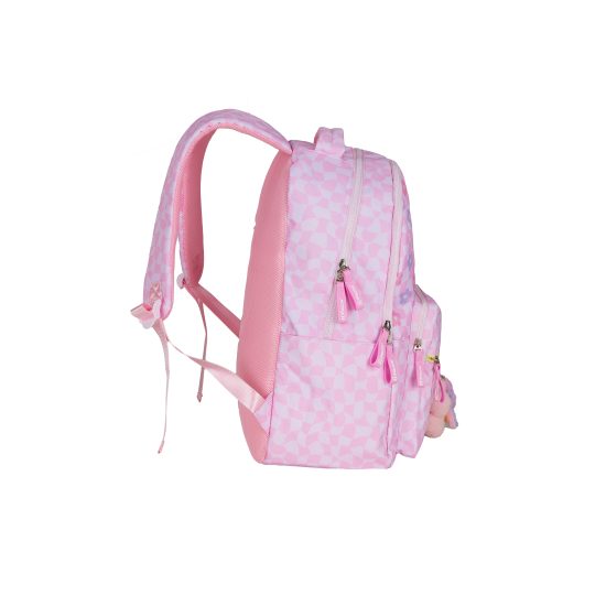 بوز شنطة ظهر مدرسية - وردي، 18 بوصة – مثالي للذهاب إلى المدرسة والتنقل اليومي وحمل الأغراض بوز شنطة ظهر مدرسية - وردي، 18 بوصة – مثالي للذهاب إلى المدرسة والتنقل اليومي وحمل الأغراض