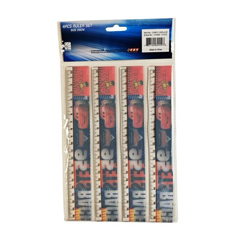 ديزني كارز مسطرة 20cm – مثالي لأعمال المكتب والمشاريع المدرسية ومهام المكتب اليومية - طقم من 12 قطعة