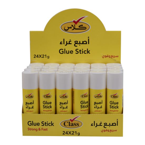 كلاس صمغ عصا – مثالي للتغليف والأعمال اليدوية ومهام المكتب أو المدرسة اليومية - طقم من 24 قطعة