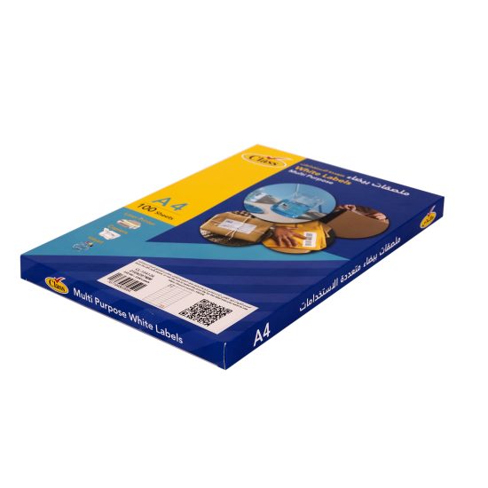 كلاس ليبل لاصق - 70×25.4 سم – مثالي للتغليف والأعمال اليدوية ومهام المكتب أو المدرسة اليومية - طقم من 100 قطعة