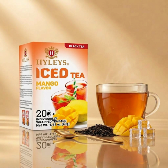 شاي هيليز الأسود المثلج بنكهة المانجو 20كيس-ايس تي بالمانجو شاي هيليز الأسود المثلج بنكهة المانجو 20كيس-ايس تي بالمانجو