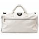 Off white leather duffle bag