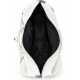 Off white leather duffle bag