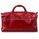 Burgundy leather duffle bag