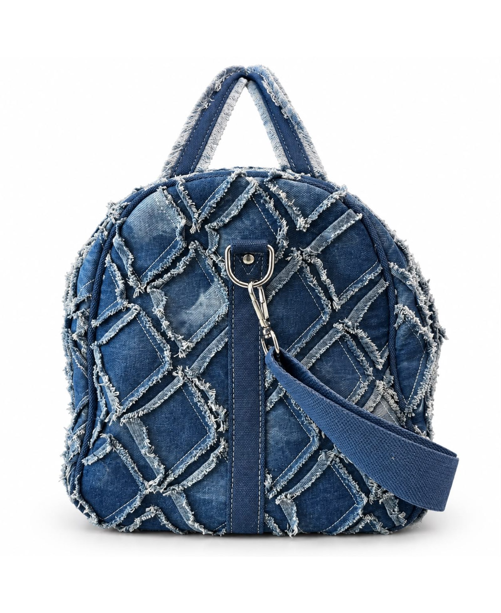 Blue jeans duffle bag