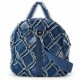 Blue jeans duffle bag