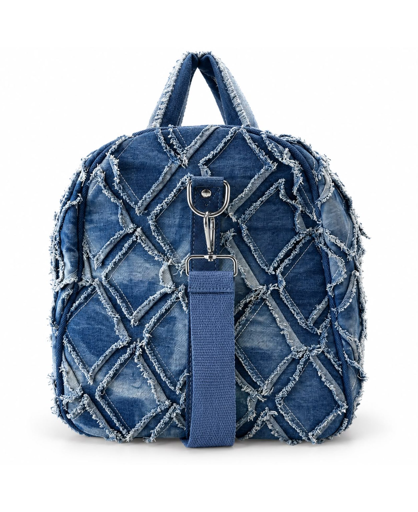 Blue jeans duffle bag
