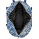 Blue jeans duffle bag