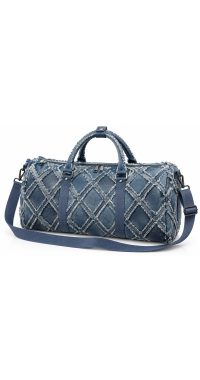 Blue jeans duffle bag