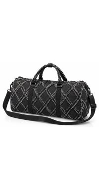 Black jeans duffle bag
