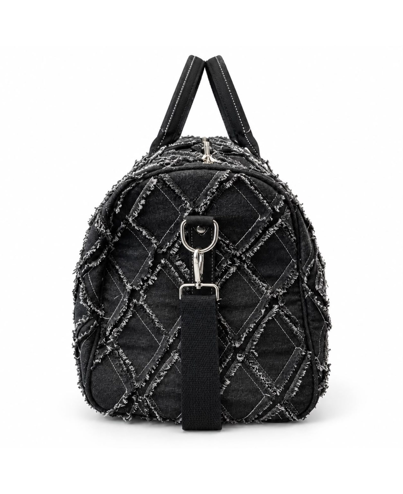 Black jeans duffle bag