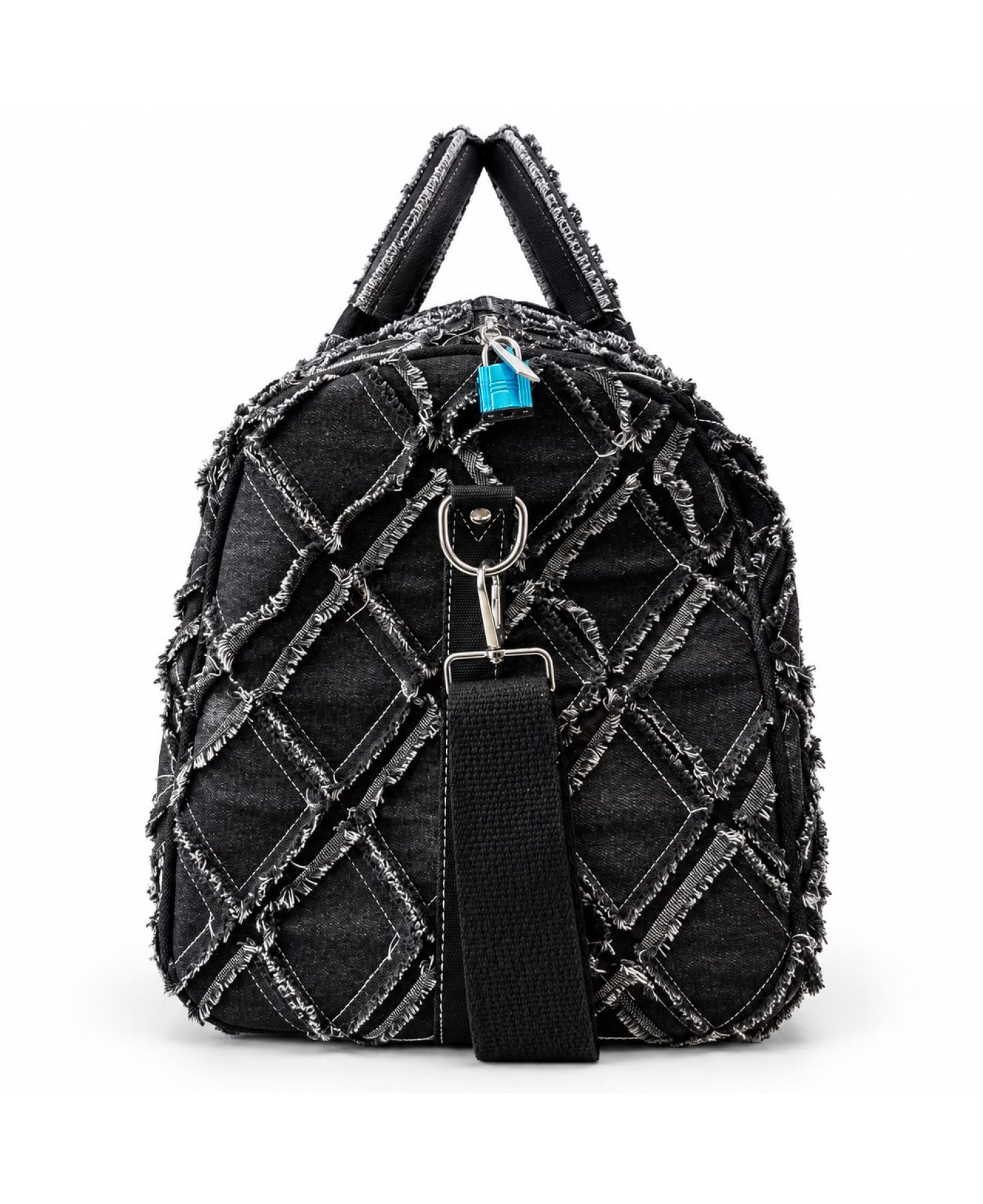 Black jeans duffle bag