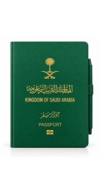 Saudi passport notebook
