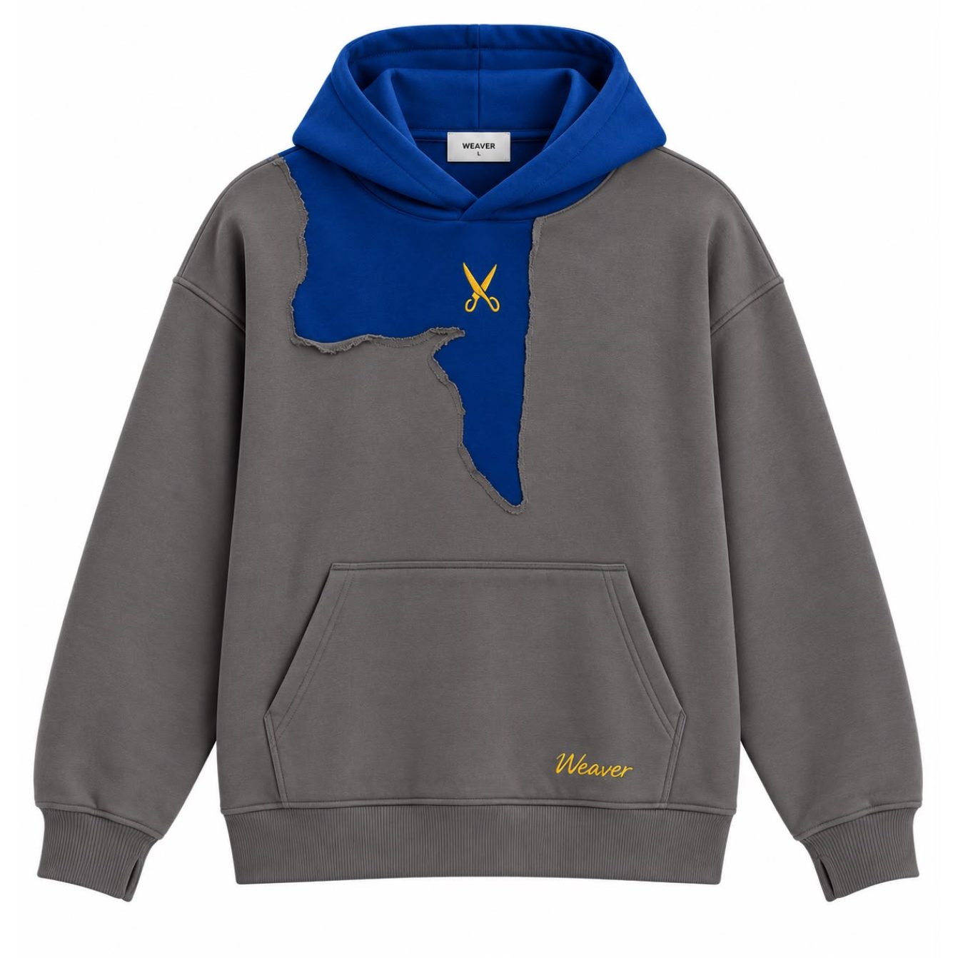 Hoodie Oversize - Gray/ Blue 23