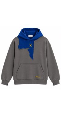 Hoodie Oversize - Gray/ Blue 23