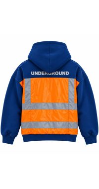 Underground Blue /Orang Hoodie