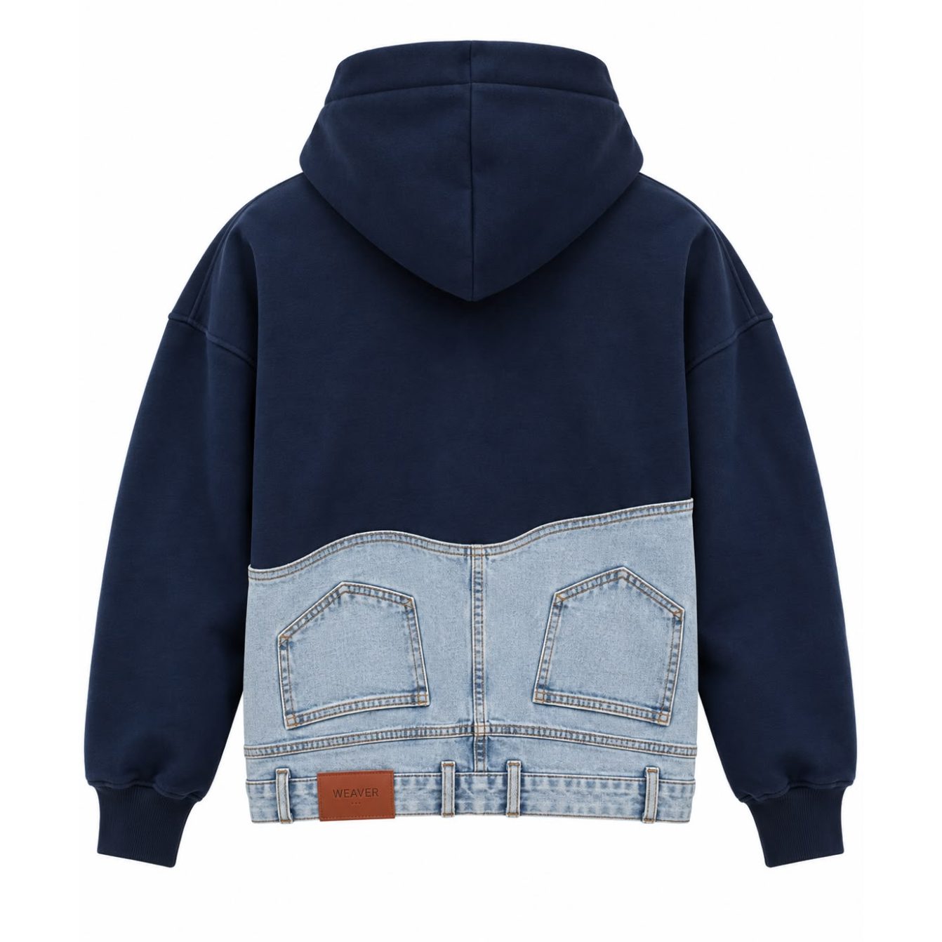 Jeans Hoodie - Navy Blue