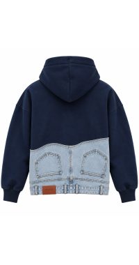 Jeans Hoodie - Navy Blue