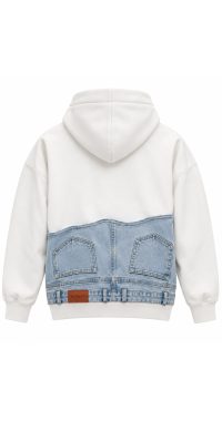 Kids Jeans Hoodie - Offwhite Kids Jeans Hoodie - Offwhite